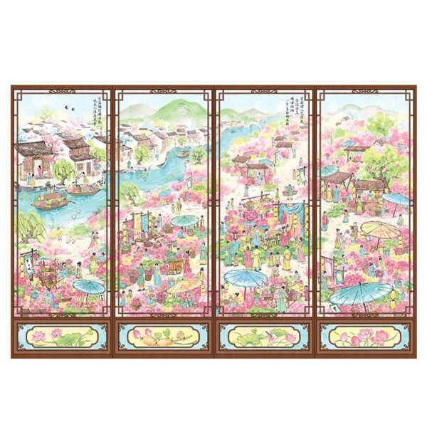 Momibook-1000pcs Jigsaw Puzzle-Gathering Among Lotuses