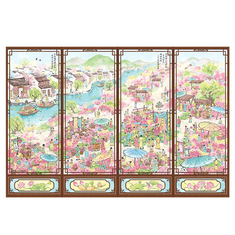 Momibook-1000pcs Jigsaw Puzzle-Gathering Among Lotuses