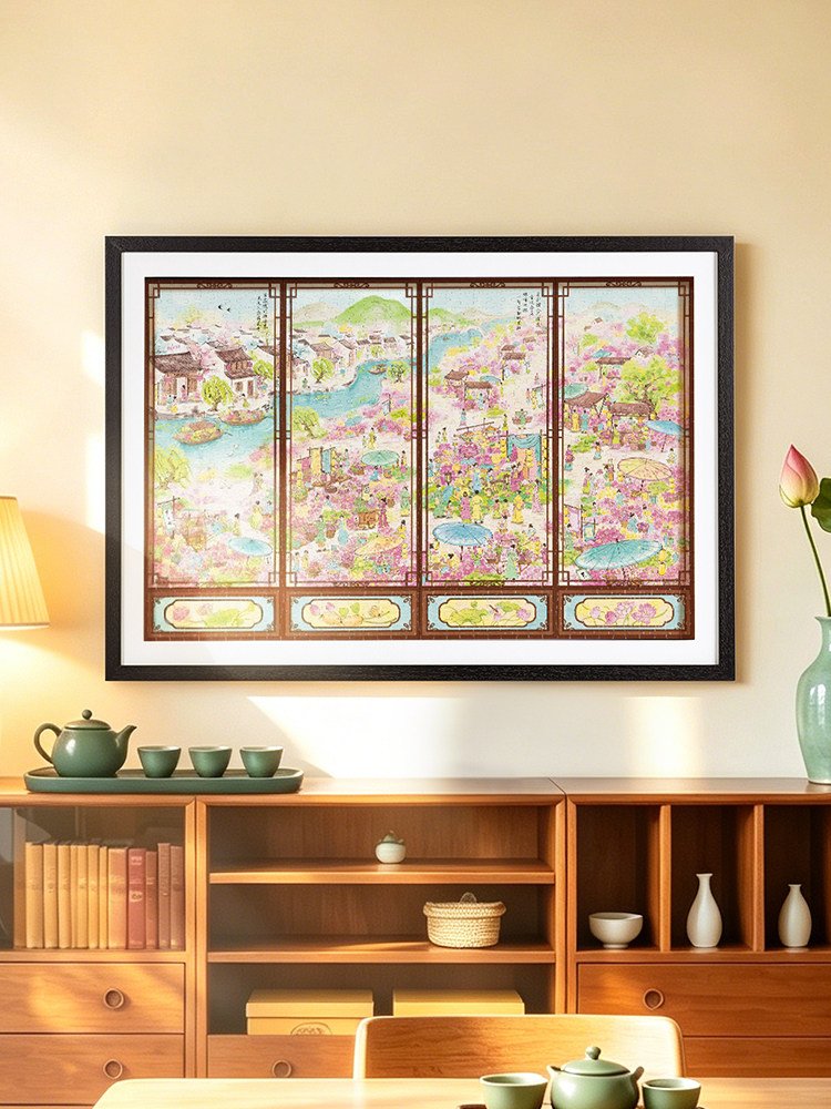 Momibook-1000pcs Jigsaw Puzzle-Gathering Among Lotuses
