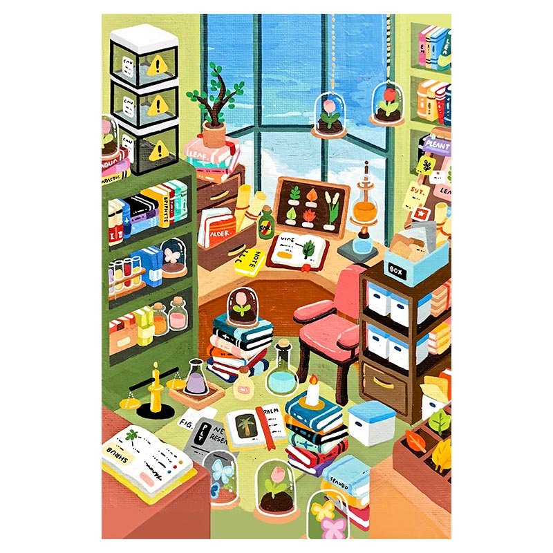 Pazou-88pcs Mini Puzzle-Botanist's Room