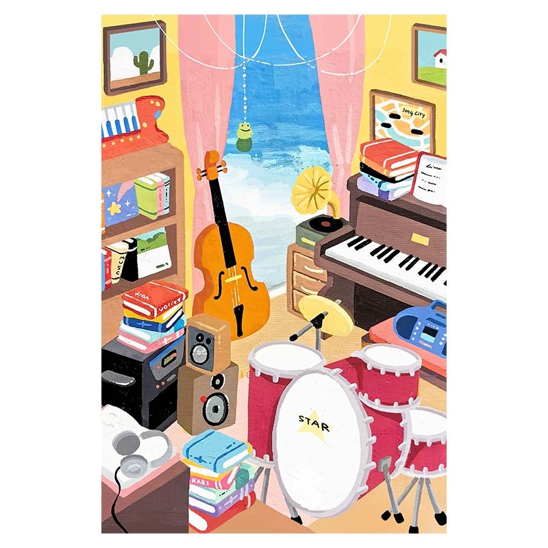 Pazou-Musician Room Pazou-88pcs Mini Puzzle-Musician's Room