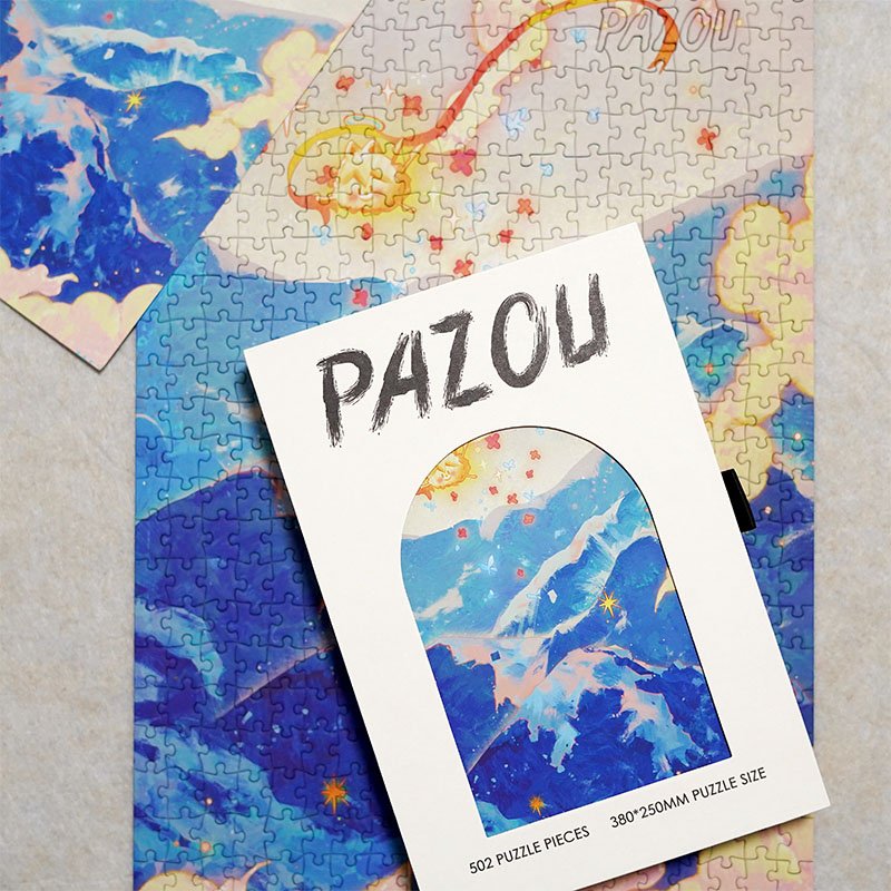 Pazou-502 Piece Puzzle-Blue Mountain