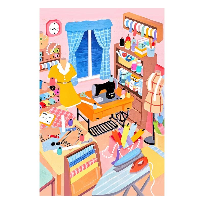 Pazou-88pcs Mini Puzzle-Tailor's Room