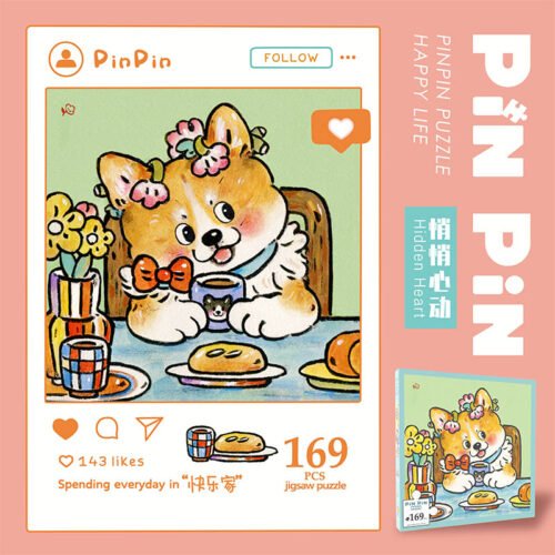 Pinpin-169pcs Jigsaw Puzzle-Happy Haven Series 2-Hidden Heart