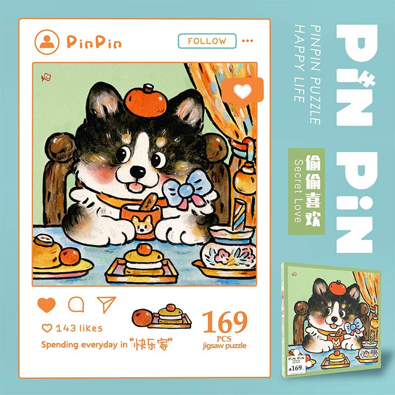 Pinpin-Secret Love Pinpin-169pcs Jigsaw Puzzle-Happy Haven Series 2-Secret Love
