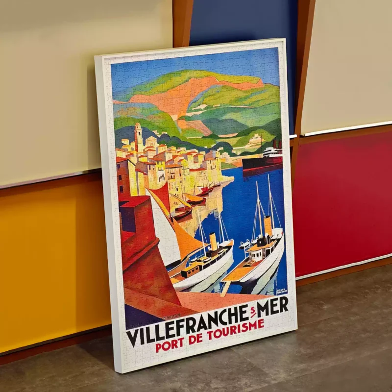 Seren Art Puzzle-Villefranche-sur-mer (4) Seren Art-1000pcs Vintage Poster Series Puzzle-Villefranche-sur-mer