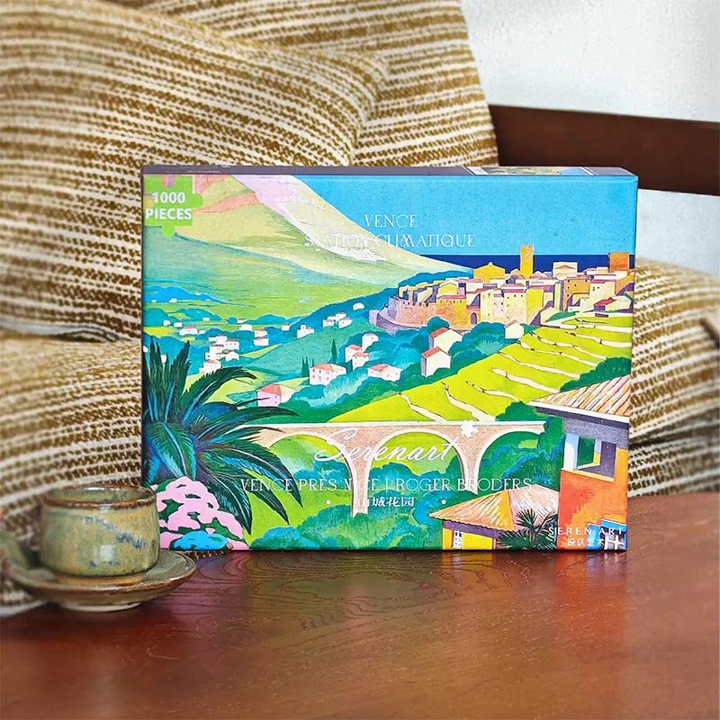 Seren Art-Vintage Poster Series-Vence (1) Seren Art-1000pcs Vintage Poster Series Puzzle-Vence