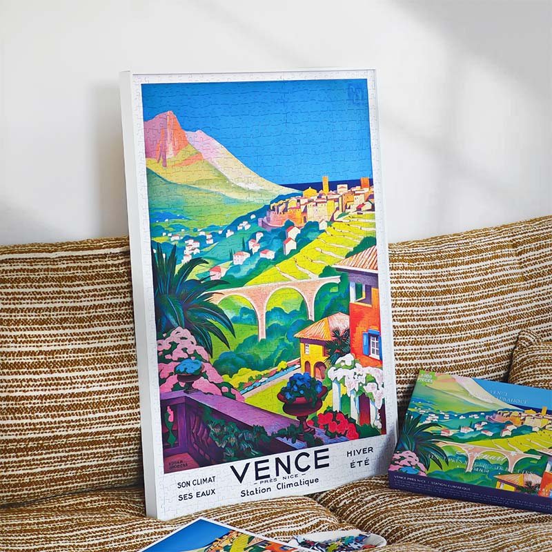 Seren Art-Vintage Poster Series-Vence (4) Seren Art-1000pcs Vintage Poster Series Puzzle-Vence