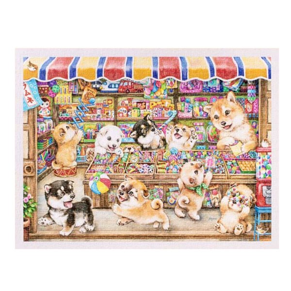 3djp/Pintoo-1200pcs Plastic Jigsaw Puzzles-Shiba Inu Candy Shop