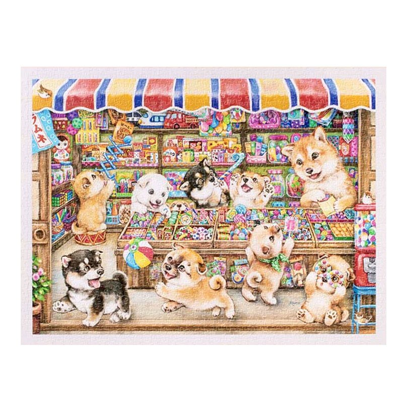3djp/Pintoo-1200pcs Plastic Jigsaw Puzzles-Shiba Inu Candy Shop