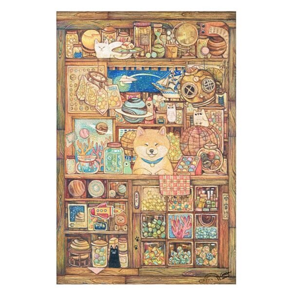 3djp/Pintoo-3D Jigsaw Puzzles 600pcs-Shiba Inu Grocery