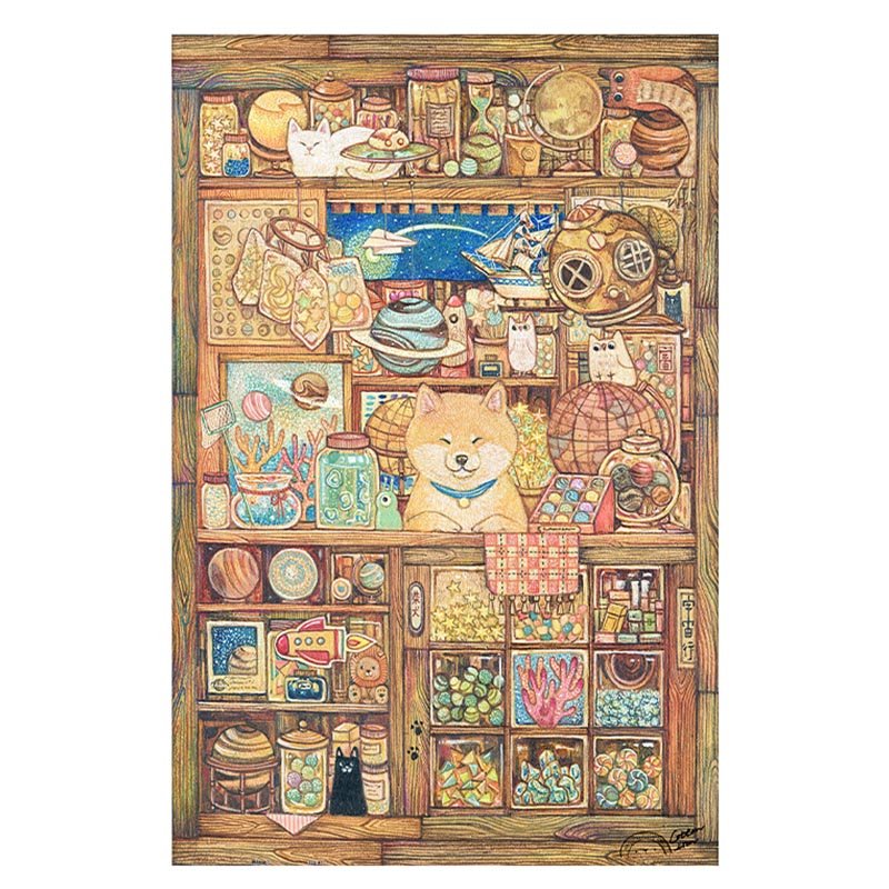 3djp/Pintoo-3D Jigsaw Puzzles 600pcs-Shiba Inu Grocery