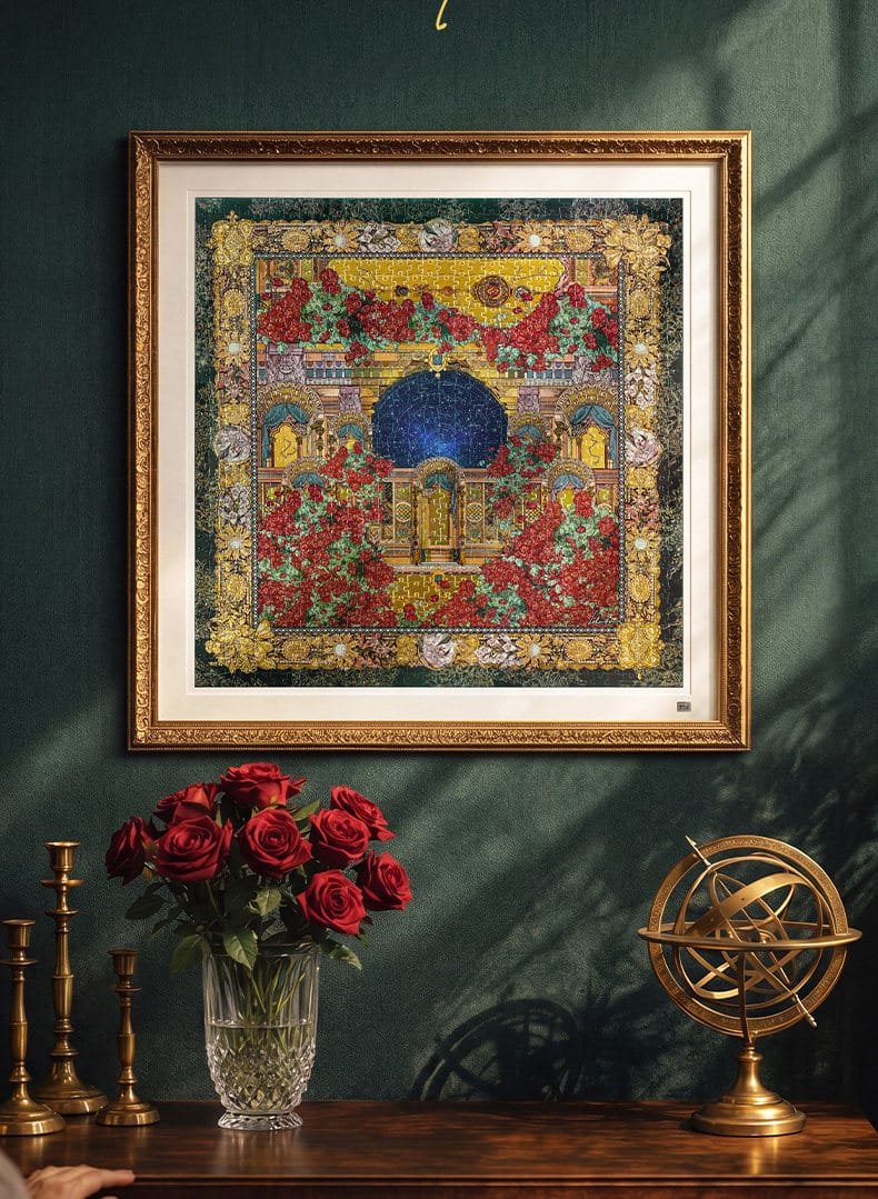 Toi-1024pcs Jigsaw Puzzle-Star‑Vaulted Flower Hall(Gold‑plating)