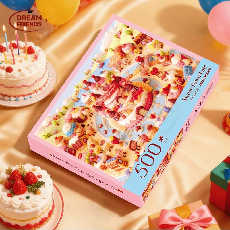 Dream Friends-500 Jigsaw Puzzle-Sweet Town Fair