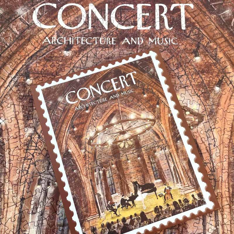 TKX-Architecture and Music (1) TKX-500pcs Irregular Cut Jigsaw Puzzle-Architecture and Music