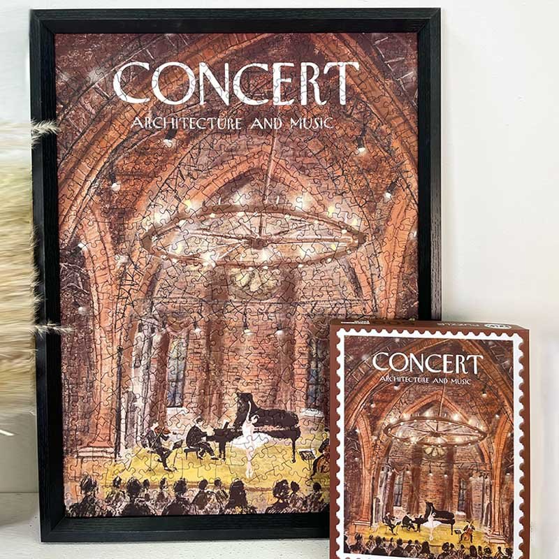 TKX-Architecture and Music (2) TKX-500pcs Irregular Cut Jigsaw Puzzle-Architecture and Music