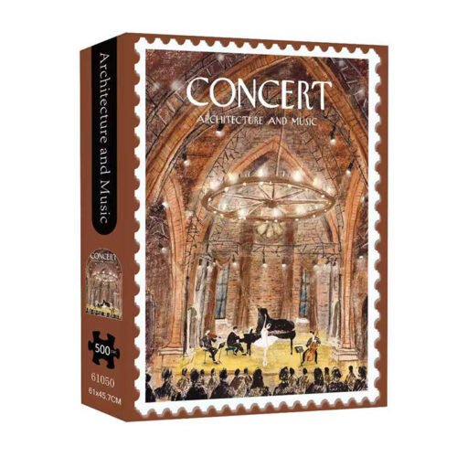 TKX-Architecture and Music (3) TKX-500pcs Irregular Cut Jigsaw Puzzle-Architecture and Music