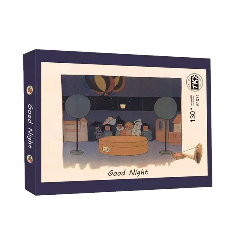 TKX-130pcs Irregular Cut Jigsaw Puzzle-Good Night