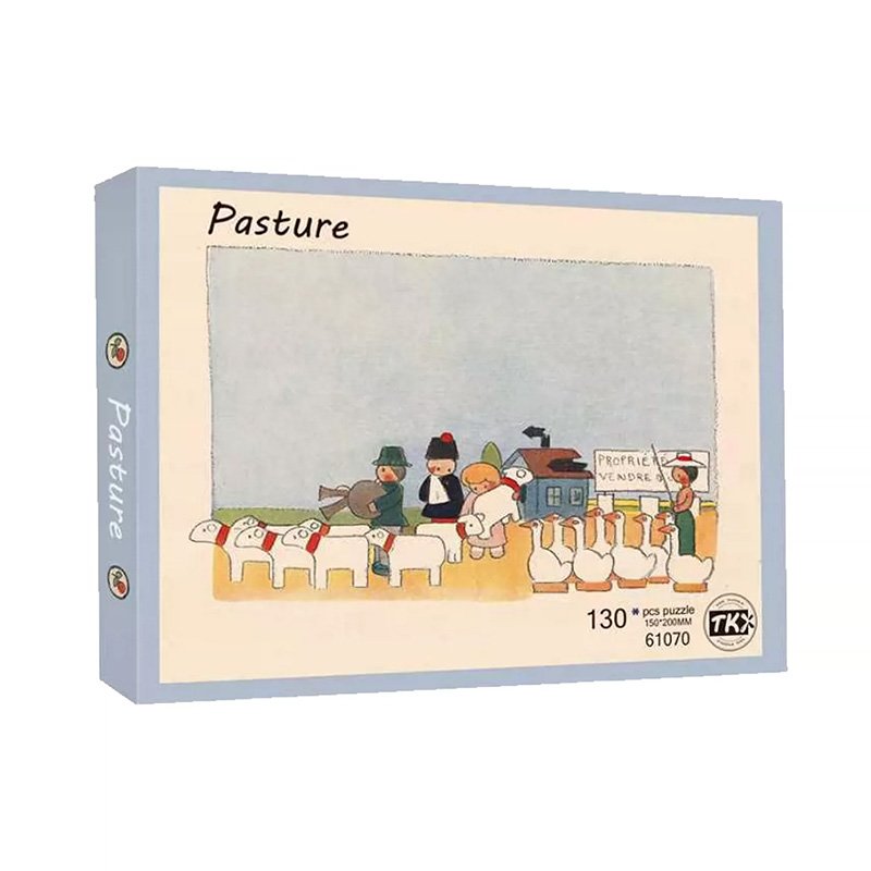 TKX-Pasture TKX-130pcs Irregular Cut Jigsaw Puzzle-Pasture