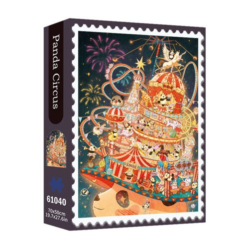 TKX Puzzle 1000pcs-Panda Circus (1) TKX-1000pcs Jigsaw Puzzle-Panda Circus