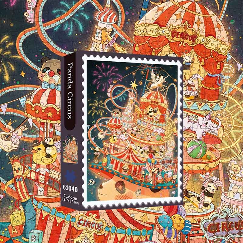TKX-1000pcs Jigsaw Puzzle-Panda Circus