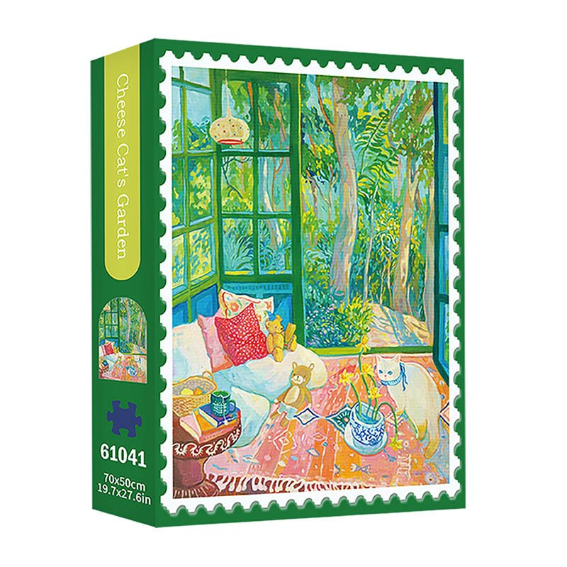 TKX Puzzle-Cheese Cat Garden (1) TKX-1000pcs Jigsaw Puzzle-Cheese Cat Garden