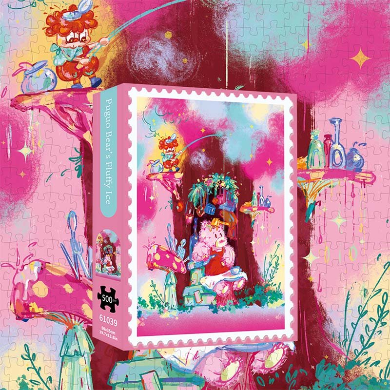 TKX Puzzle-Chef Toto-Puguo Bear Fluffy Ice (1) TKX-500pcs Jigsaw Puzzle-Chef Toto-Puguo Bear's Fluffy Ice