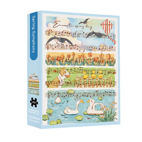 TKX-1000pcs Irregular Cut Jigsaw Puzzle-Spring Symphony