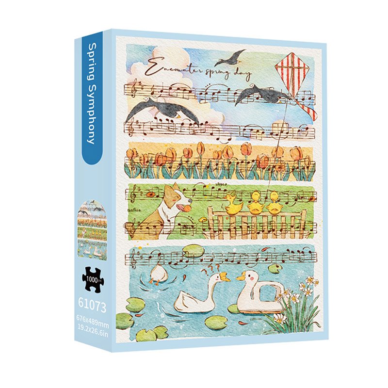 TKX-1000pcs Irregular Cut Jigsaw Puzzle-Spring Symphony