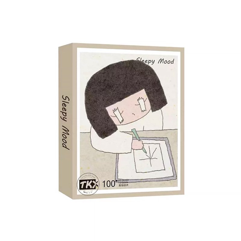 TKX-Sleepy Mode TKX-100pcs Irregular Cut Jigsaw Puzzle-Sleepy Mode