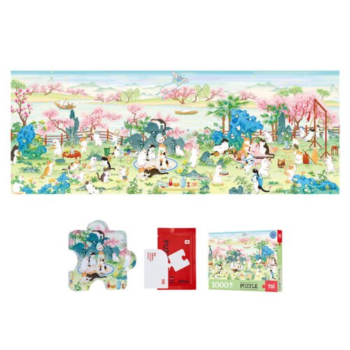 Toi-1000pcs Jigsaw Puzzle-Cats in a Fragrant Garden