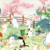 Toi-Cats in a Fragrant Garden (2) Toi-1000pcs Jigsaw Puzzle-Cats in a Fragrant Garden