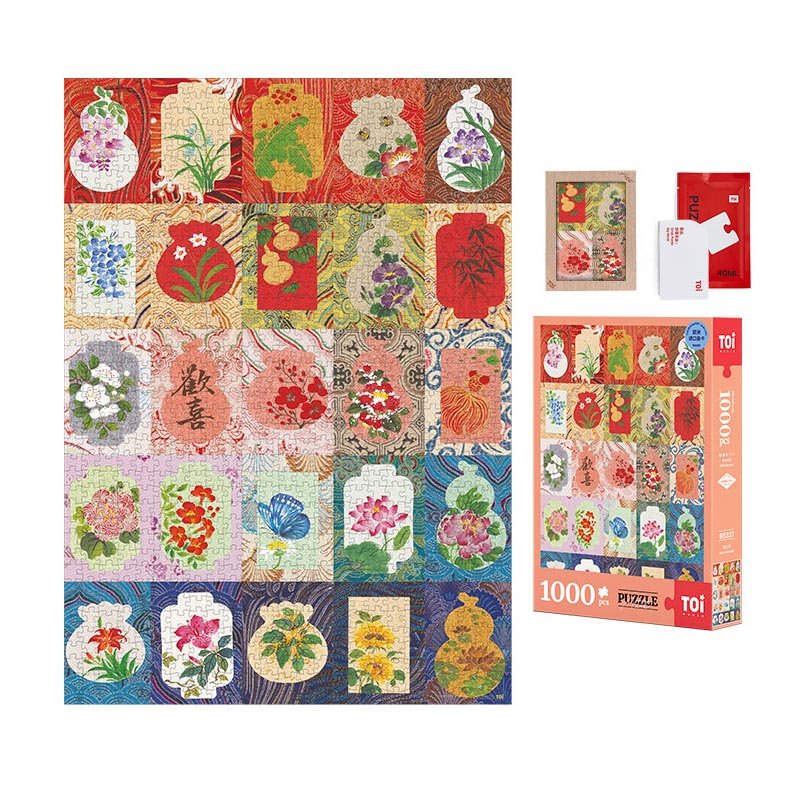 Toi-1000pcs Jigsaw Puzzle-Letters on Brocade