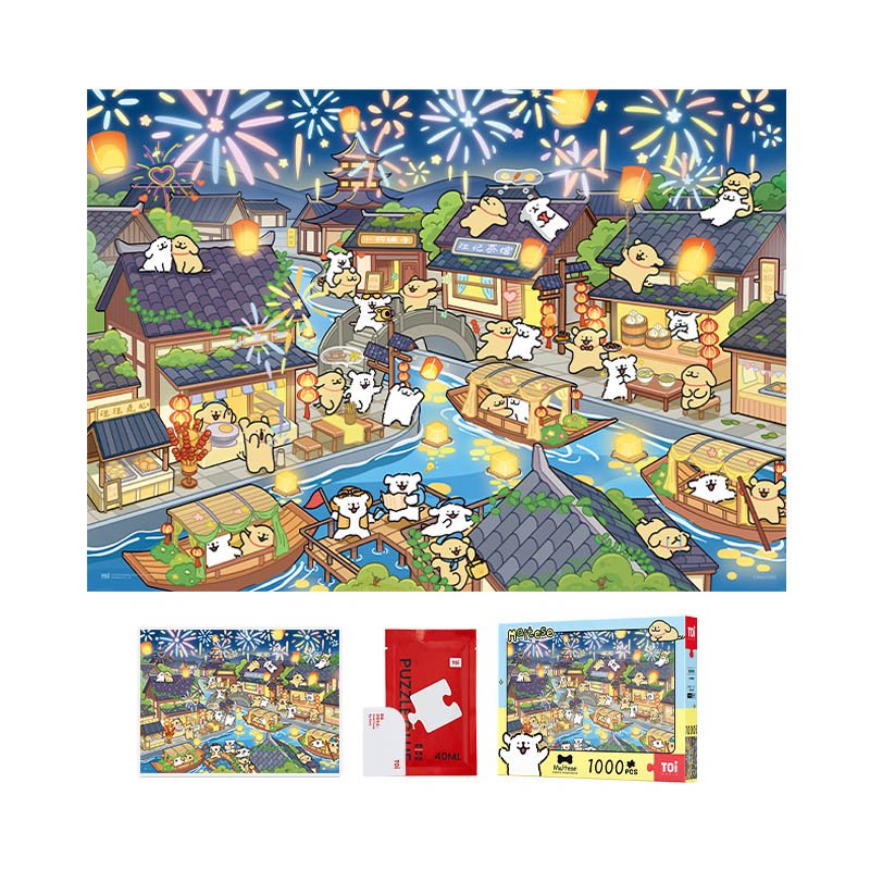 Toi-1000pcs Jigsaw Puzzle-Maltese Romantic Fireworks