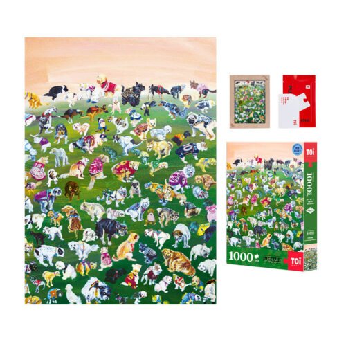 Toi-1000pcs Jigsaw Puzzle-One Hundred Dogs Pooping