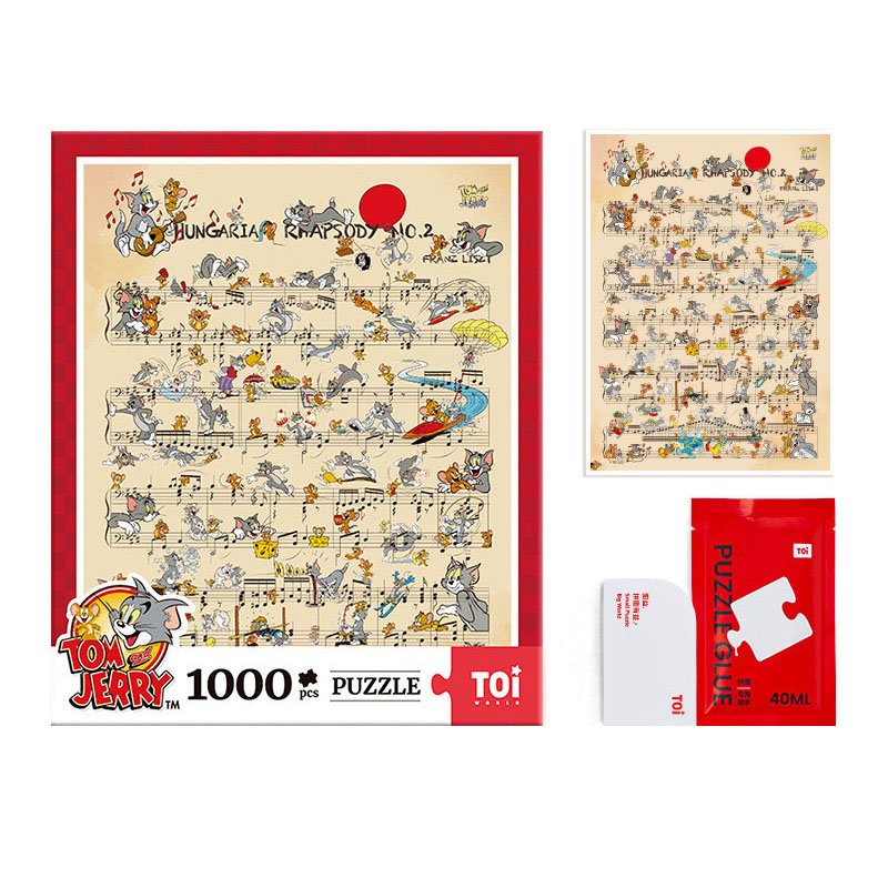 Toi-1000pcs Jigsaw Puzzle-Tom and Jerry Hungarian Rhapsody No.2