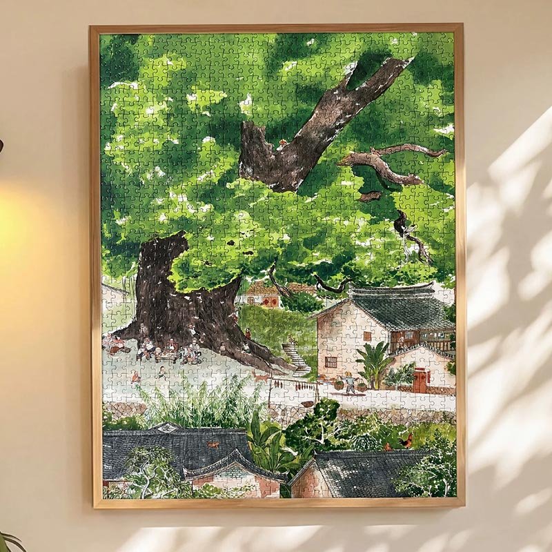 Toi-Under the Tree (1) Toi-1000pcs Jigsaw Puzzle-Under the Tree