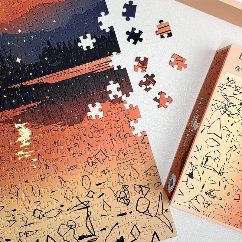 TuTuDingDang-500pcs Puzzle-Lotus Remnants at Sunset
