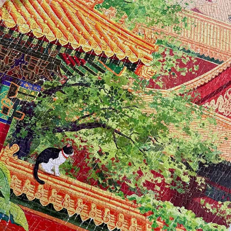 TuTuDingDang-1000 Piece-Watching the Rain at Jinque Pavilion