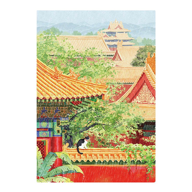 TuTuDingDang-1000 Piece-Watching the Rain at Jinque Pavilion