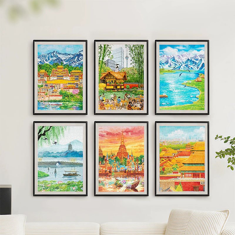 Vinlaa-300 Piece Puzzle-Cloud-dwelling Blue Lake