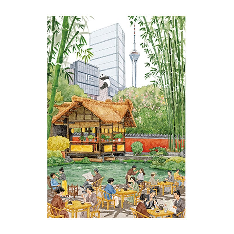 Vinlaa-300 Piece Puzzle-Leisurely Tea in Tianfu