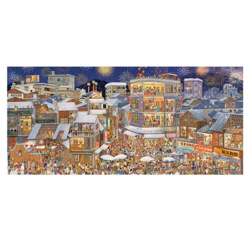 Vinlaa-New Year in the Old Town Vinlaa-1000pcs Jigsaw Puzzle-New Year in the Old Town