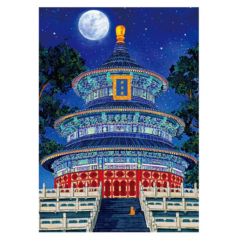 Vinlaa-Temple of Heaven Night Scene-1000 Piece Puzzle