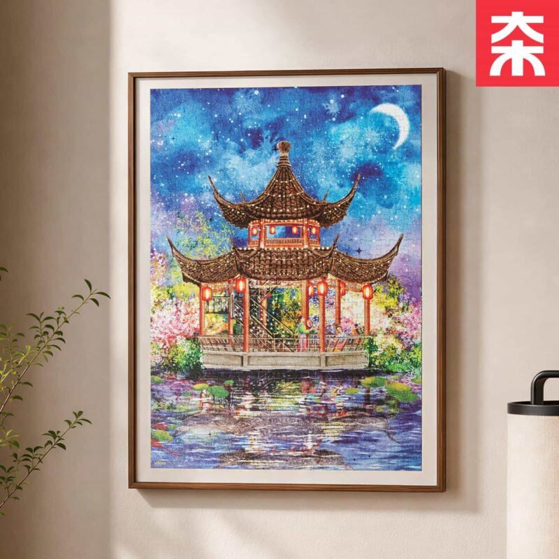 Vinlaa-The Pavilion Filled with Starry River (1) Vinlaa-500pcs Jigsaw Puzzle-The Pavilion Filled with Starry River