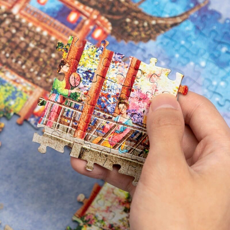 Vinlaa-The Pavilion Filled with Starry River (2) Vinlaa-500pcs Jigsaw Puzzle-The Pavilion Filled with Starry River