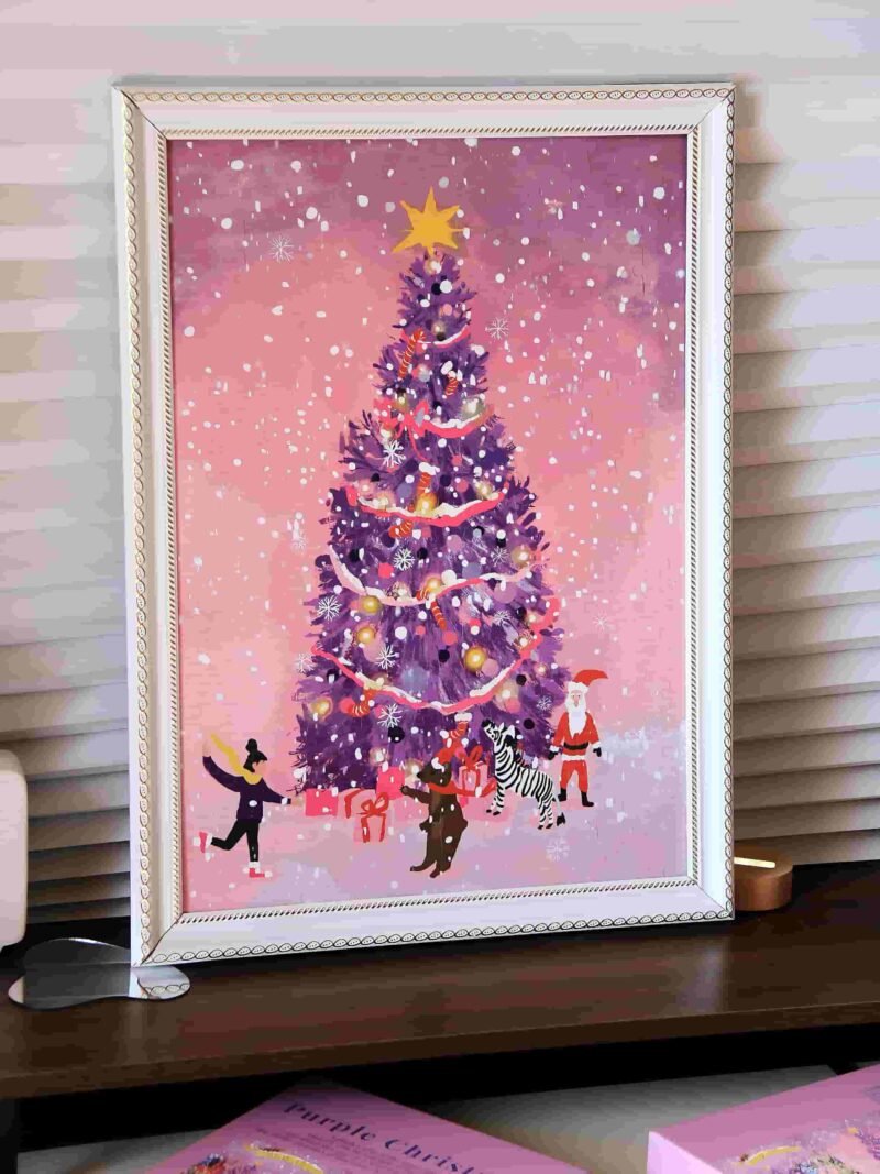 ZhiJianManXing-Purple Christmas-500pcs Double Side Jigsaw Puzzle