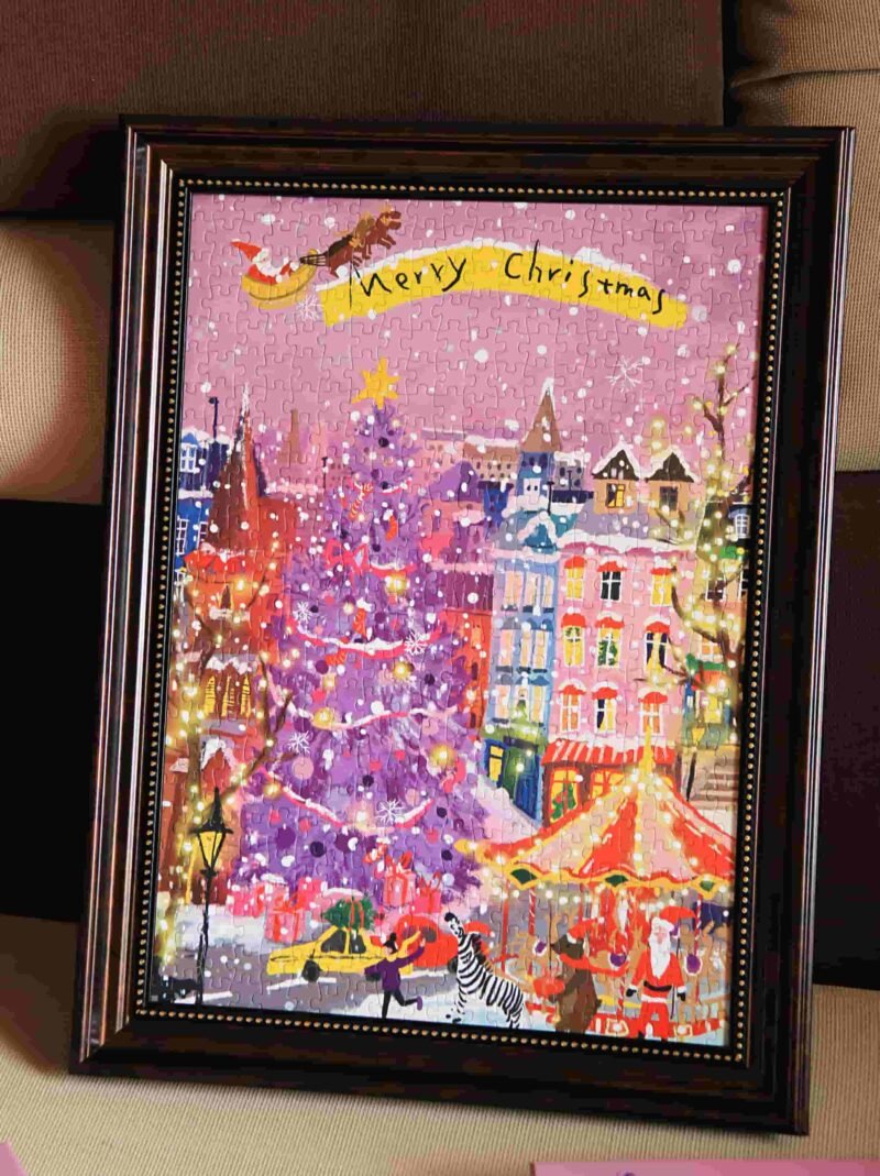 ZhiJianManXing-Purple Christmas-500pcs Double Side Jigsaw Puzzle