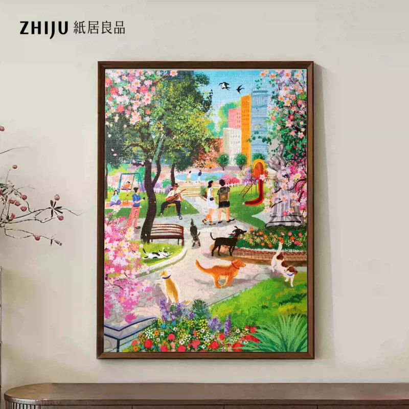 Zhiju-1000 Piece Puzzle-Cute Pet Park