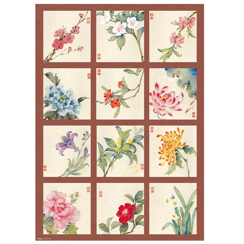 Zhiju Puzzle-The Twelve Flower Deities (3) Zhiju-1000 Piece Puzzle-The Twelve Flower Deities